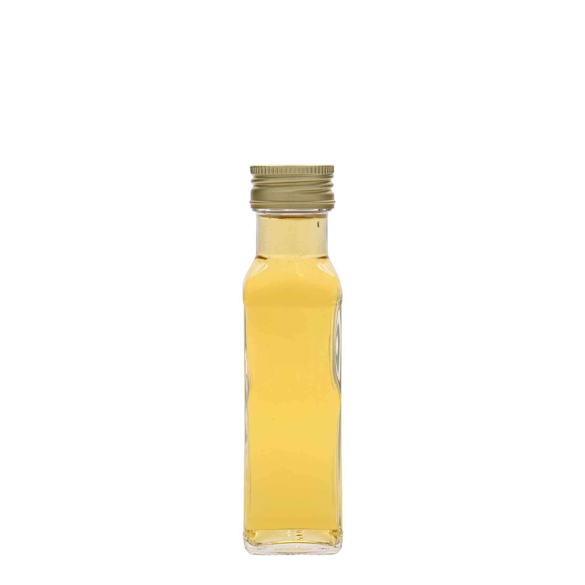 100 ml sklenená fľaša 'Marasca', štvorcová, hrdlo: PP 31,5 100 ml sklenená fľaša 'Marasca', štvorcová, hrdlo: PP 31,5