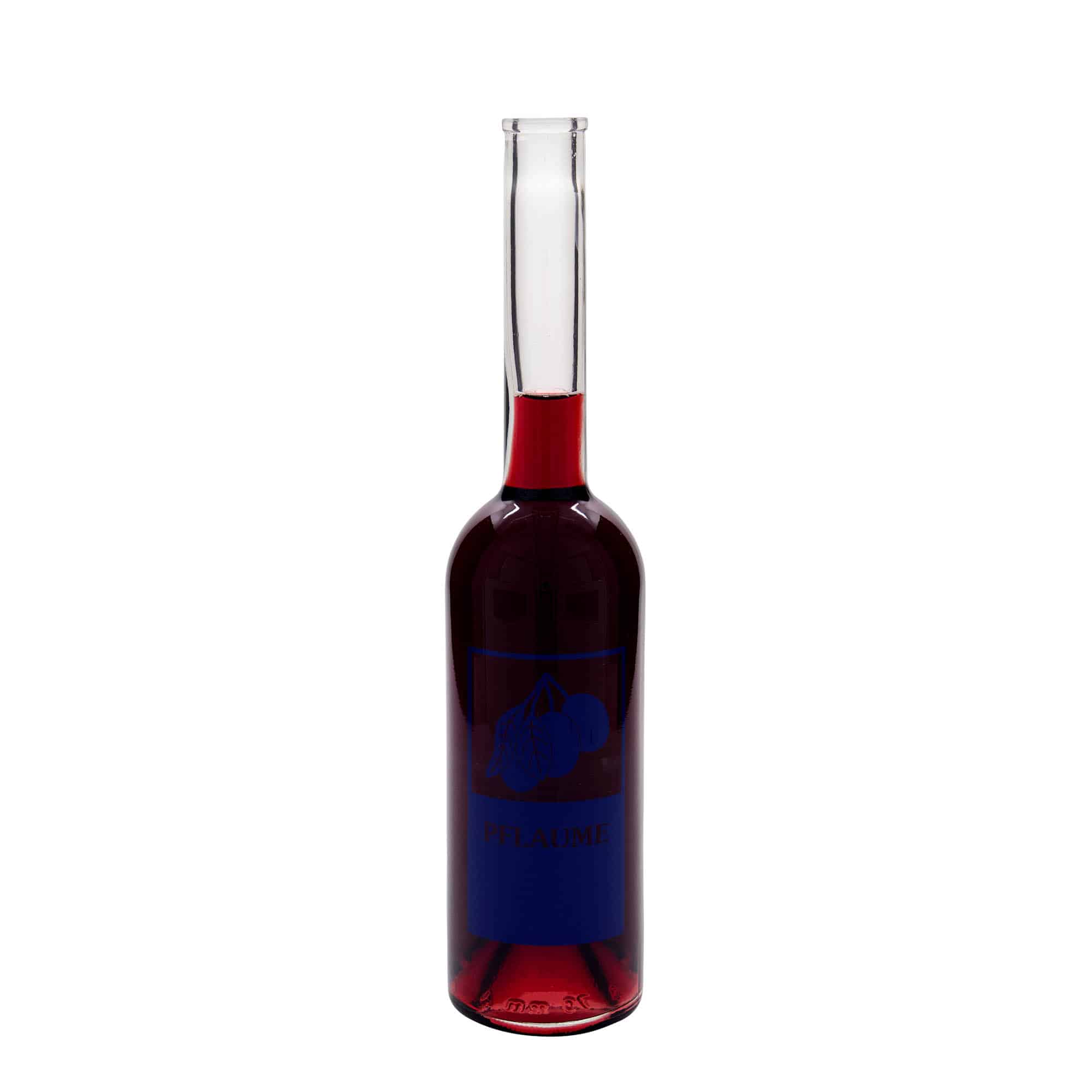 500 ml sklená fľaša „Opera“, motív: slivka, hrdlo: korok