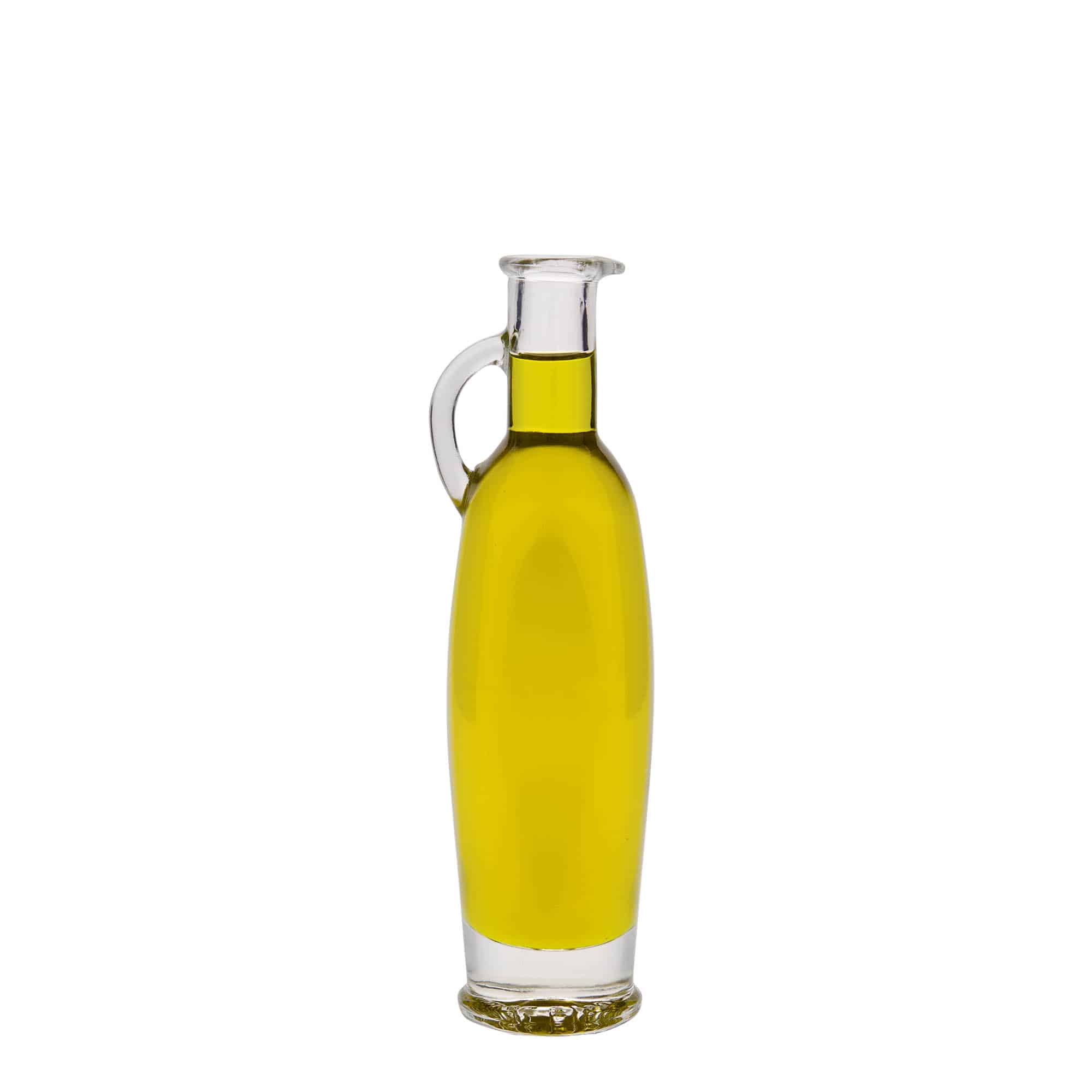 100 ml sklenená fľaša 'Eleganta', oválna, hrdlo: korkové