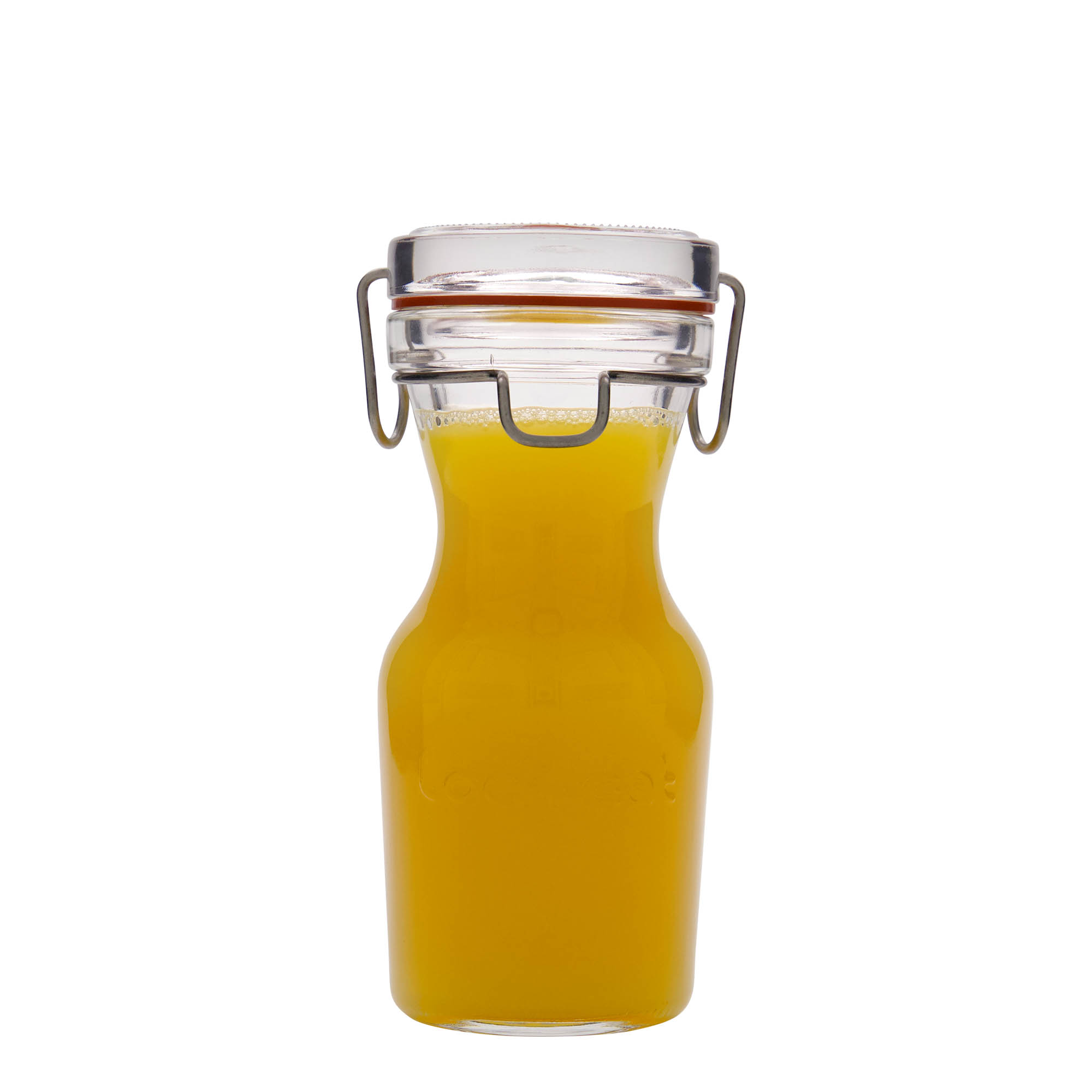 250 ml sklenená karafa 'Lock-Eat', hrdlo: uzáver so závesným drôtom 250 ml sklenená karafa 'Lock-Eat', hrdlo: uzáver so závesným drôtom