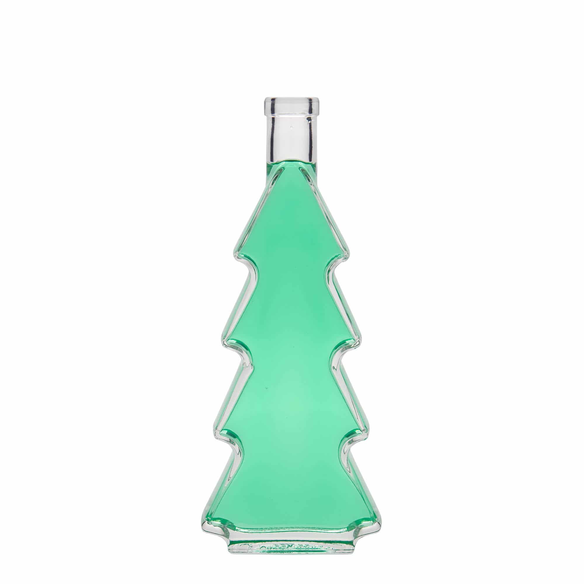 350 ml sklená fľaša „Vianočná jedlička“, hrdlo: korok