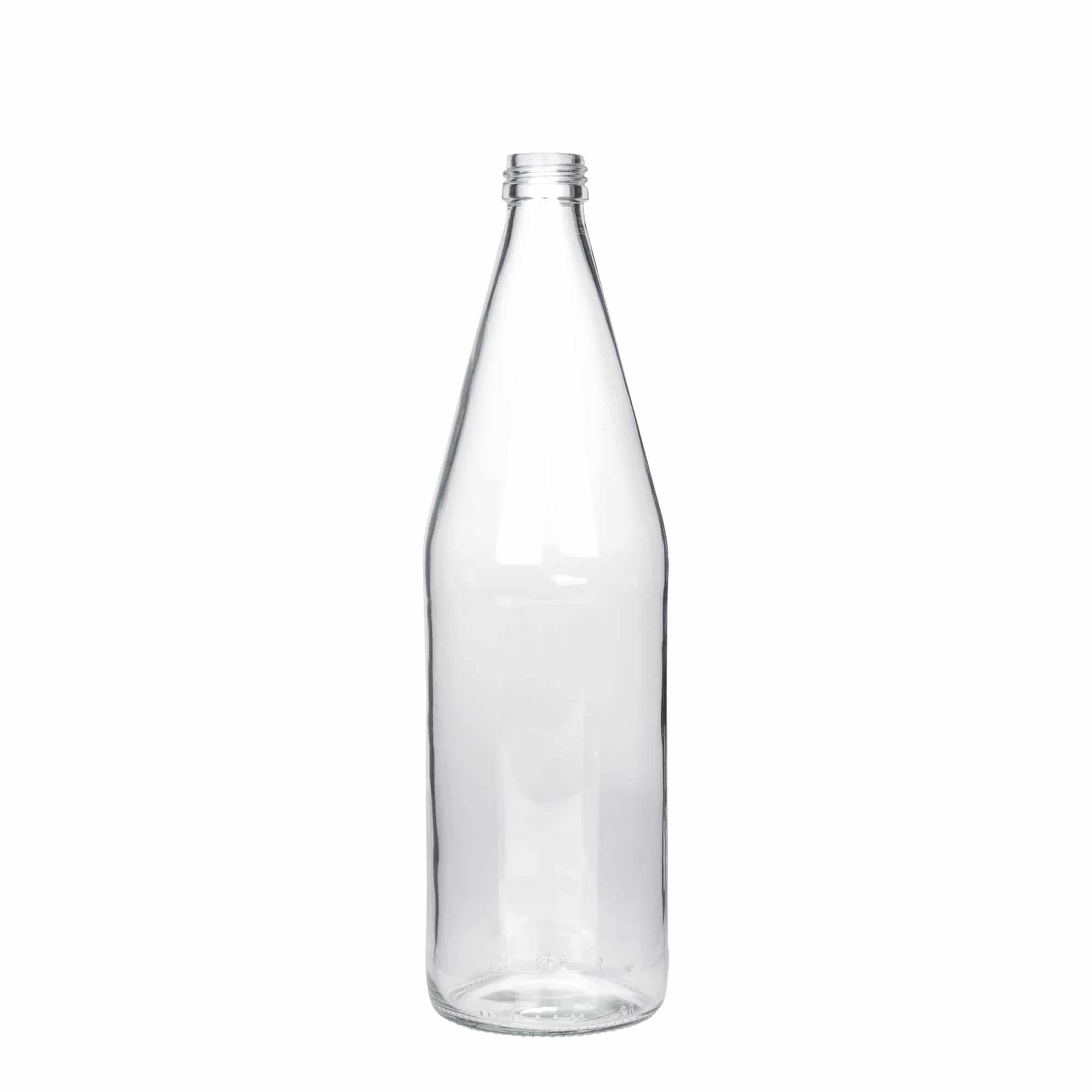 750 ml univerzálna fľaša tvar mrkvy, sklo, hrdlo: PP 28