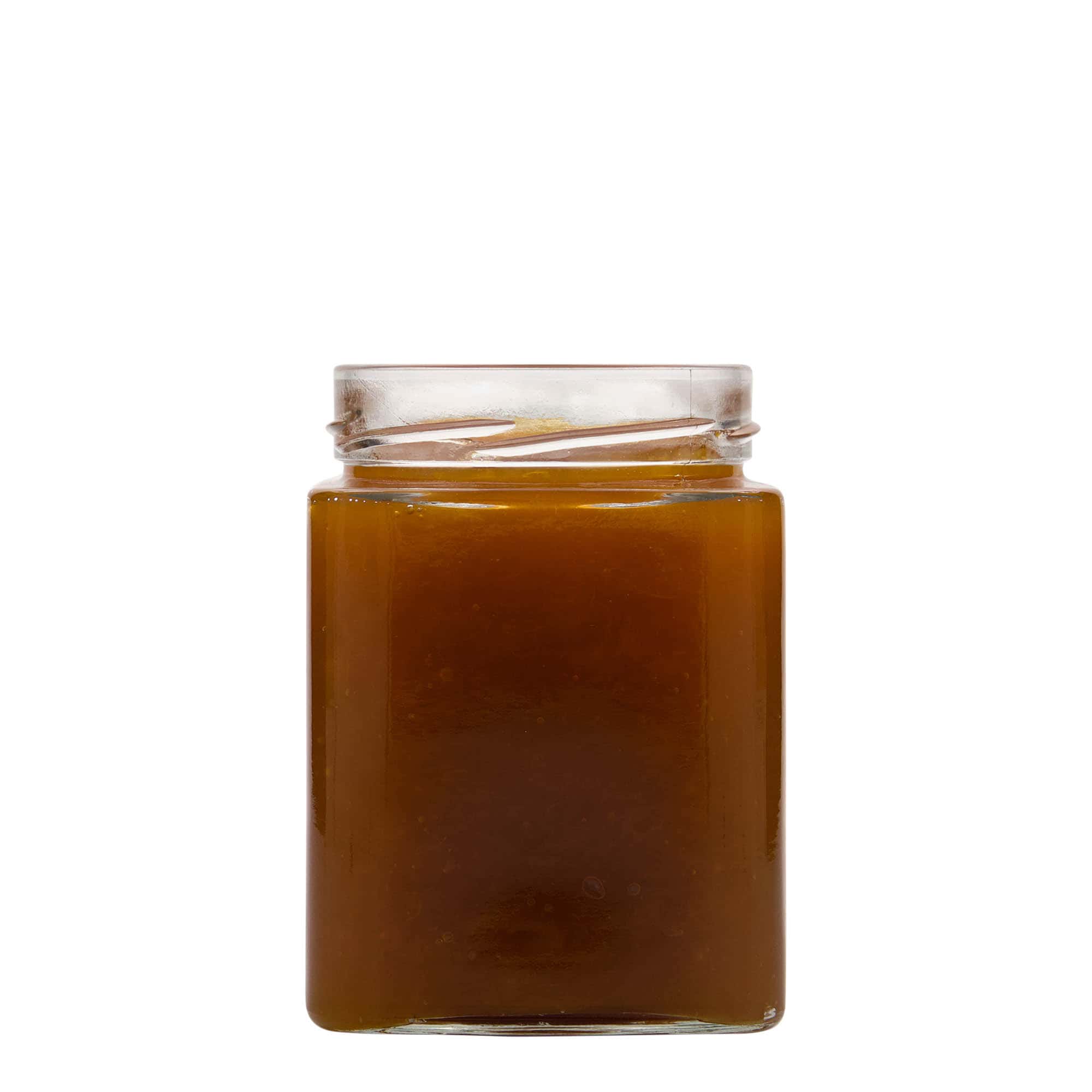 580 ml štvorhranný pohár „Ikarus“, hrdlo: deep twist off (DTO 82)