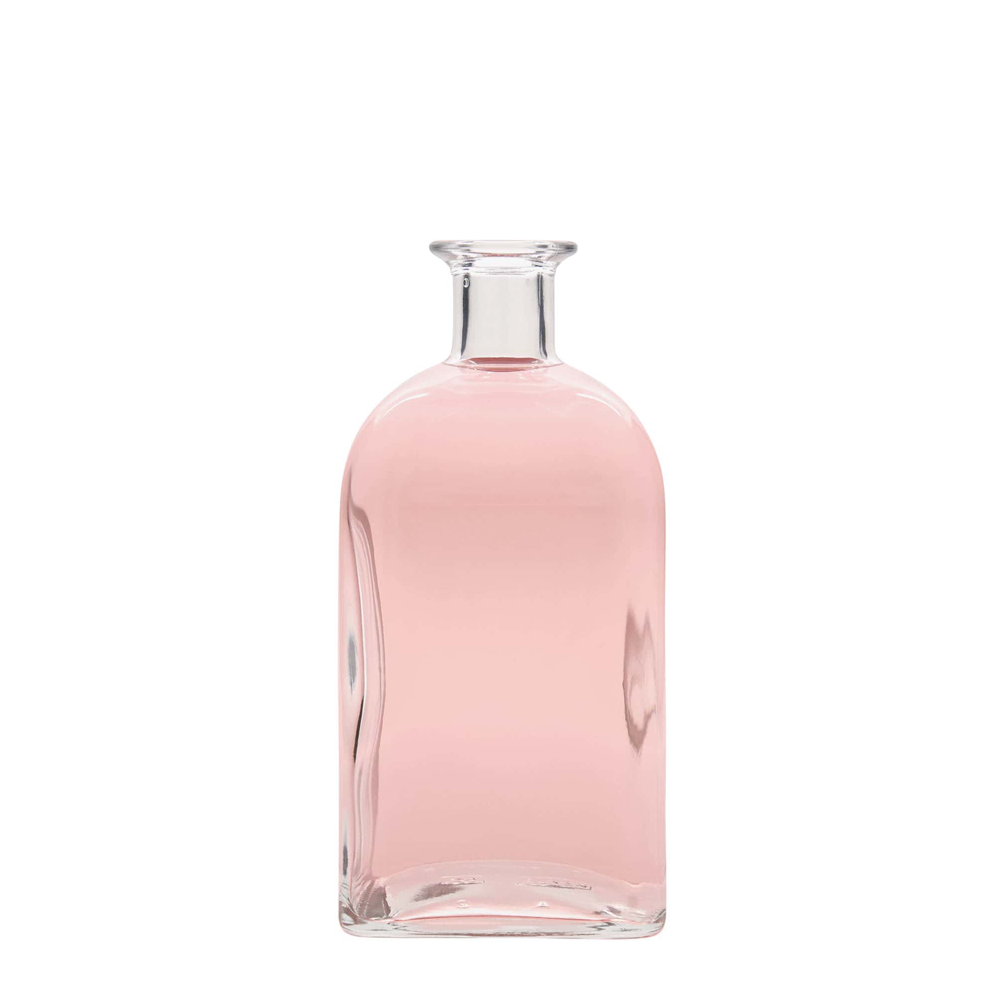 700 ml sklenená fľaša Apotheker Carré, štvorcová, hrdlo: korok