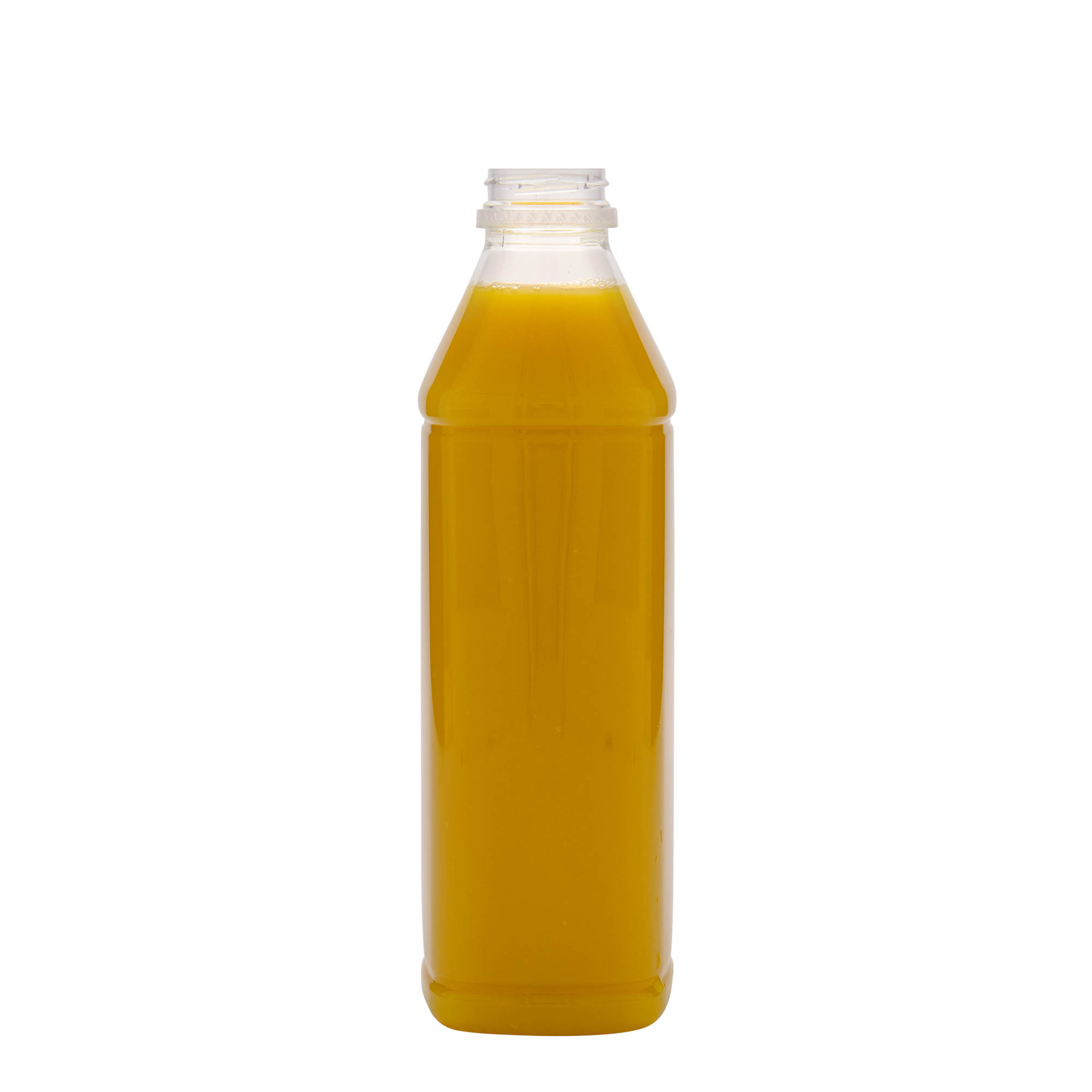 1 000 ml PET fľaša „Milk and Juice Carré“, štvorcová, plast, hrdlo: 38 mm 1 000 ml PET fľaša „Milk and Juice Carré“, štvorcová, plast, hrdlo: 38 mm