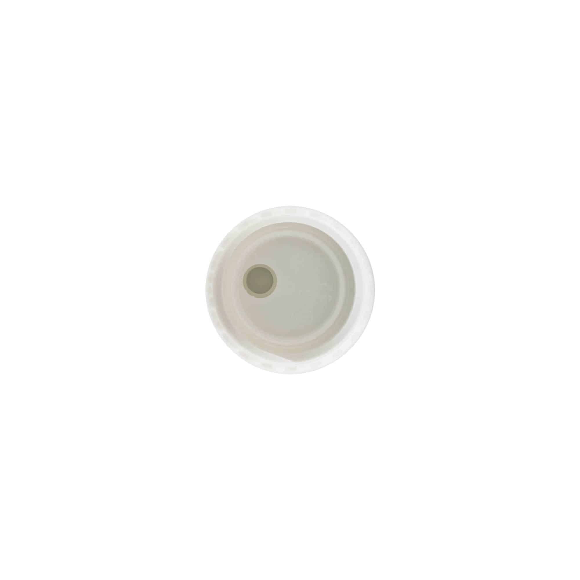 Skrutkovací uzáver Disc Top, PP plast, biela farba, pre hrdlo: 24/410