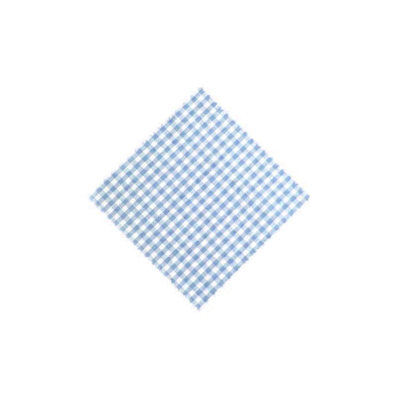 Textilné dečky kárované 15 x 15, štvorcové, textil, svetlomodrá farba, hrdlo: TO58-TO82
