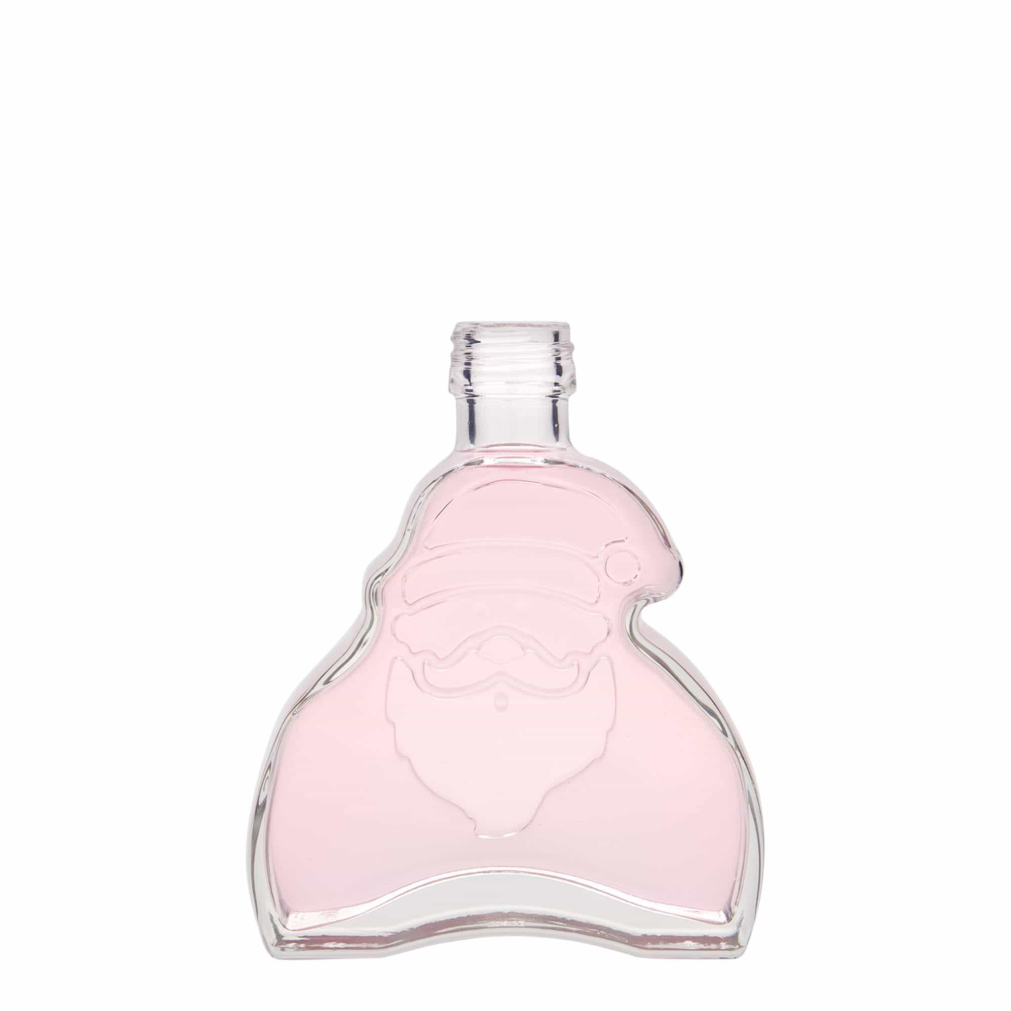 200 ml sklená fľaša „Santa Claus“, hrdlo: PP 28