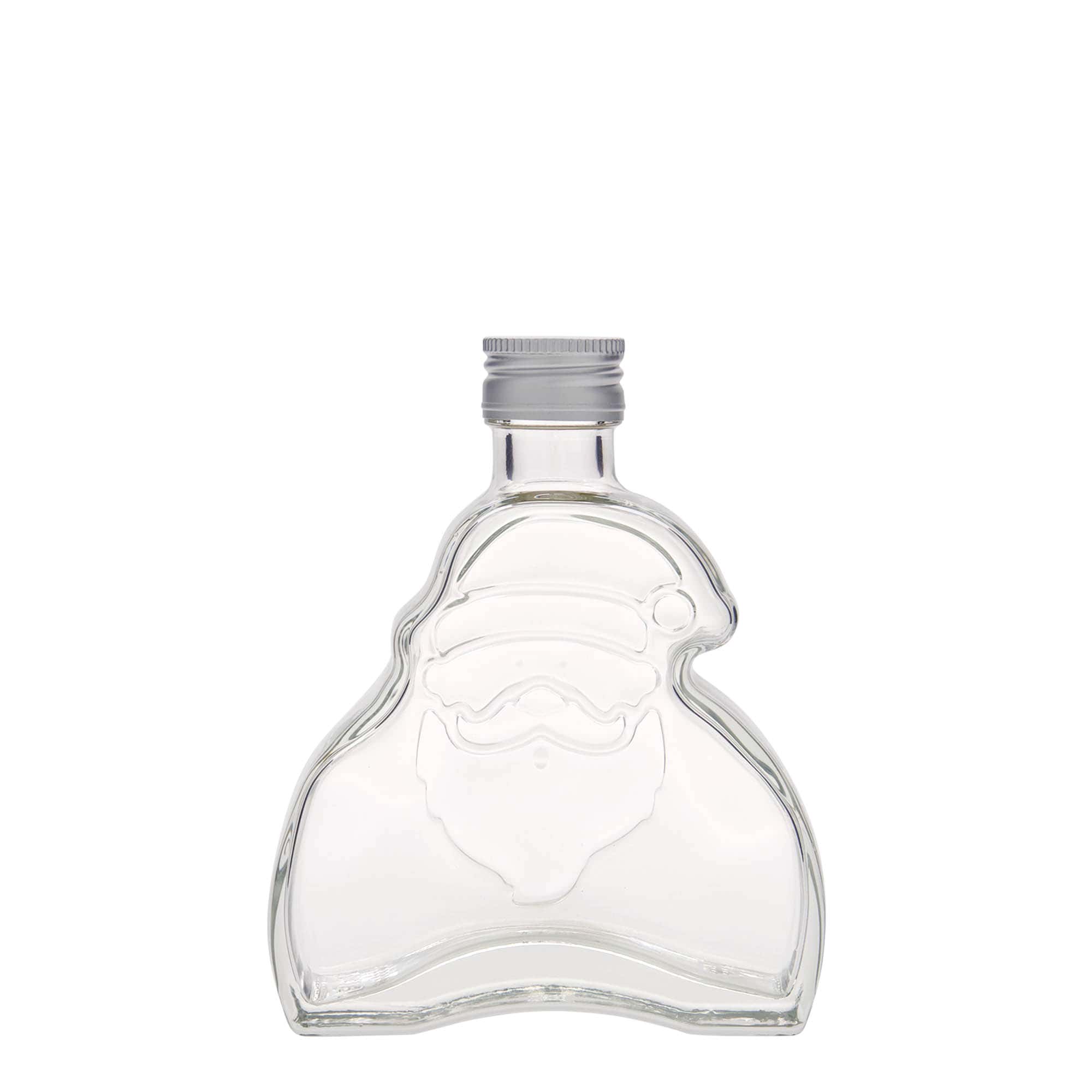 200 ml sklená fľaša „Santa Claus“, hrdlo: PP 28