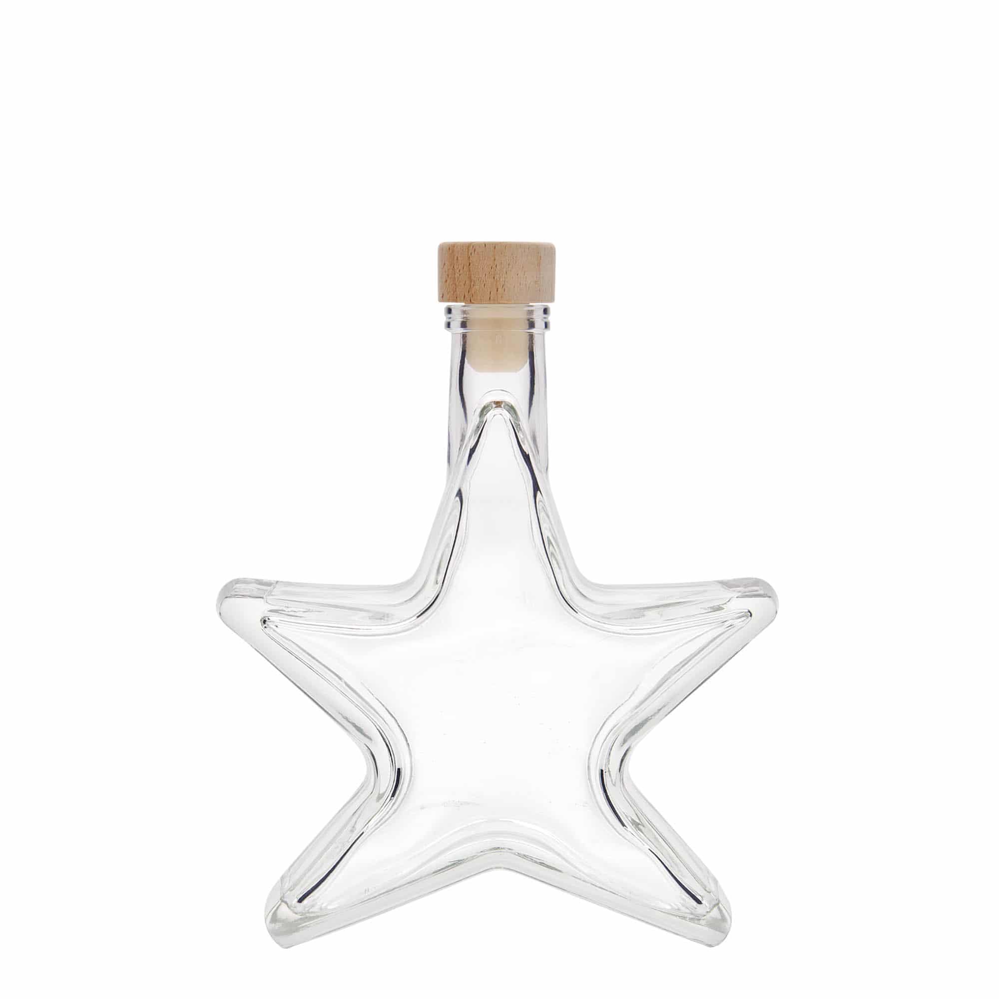 200 ml sklenená fľaša 'Hviezda', hrdlo: korok