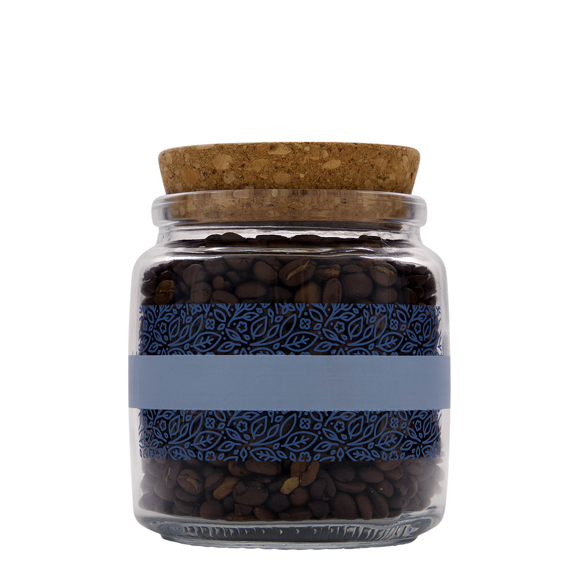 750 ml korková fľaša 'Giara', motív: Naturalmente blu, hrdlo: korkové