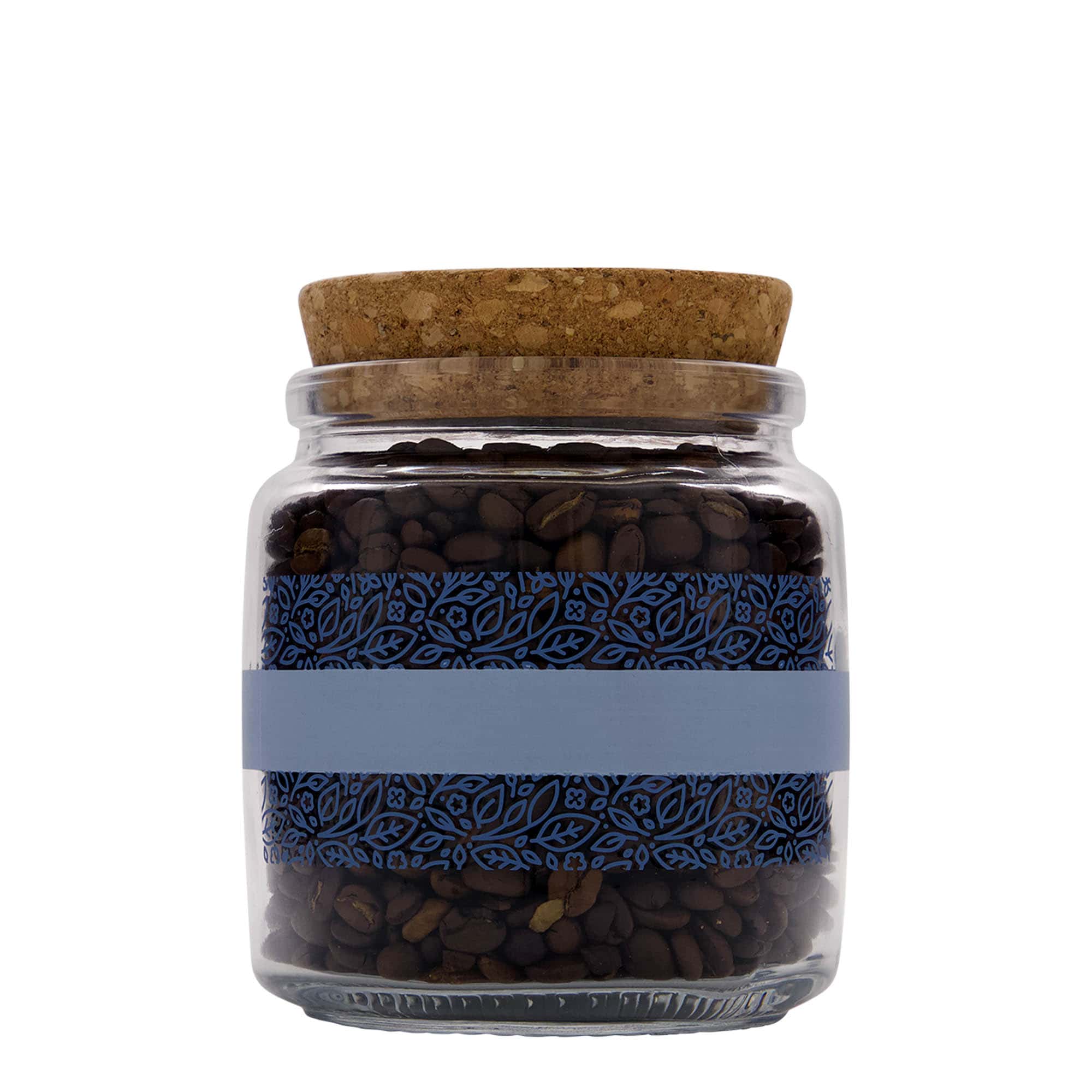 750 ml korková fľaša 'Giara', motív: Naturalmente blu, hrdlo: korkové