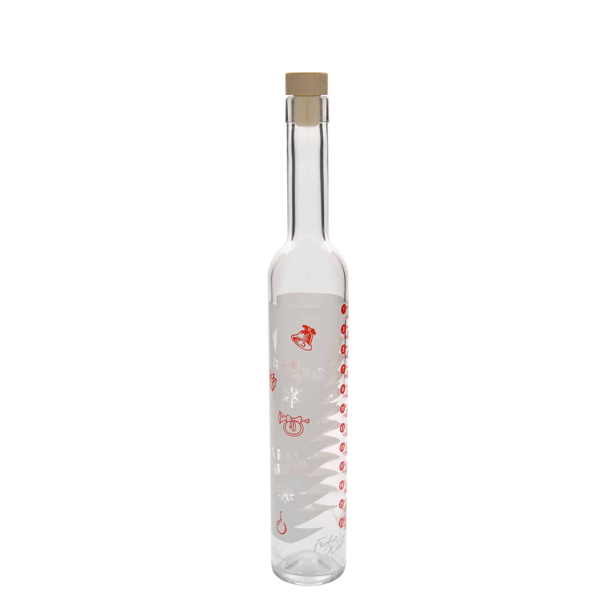 500 ml sklená fľaša Ma x imo s potlačou „Adventný kalendár“, hrdlo: korok