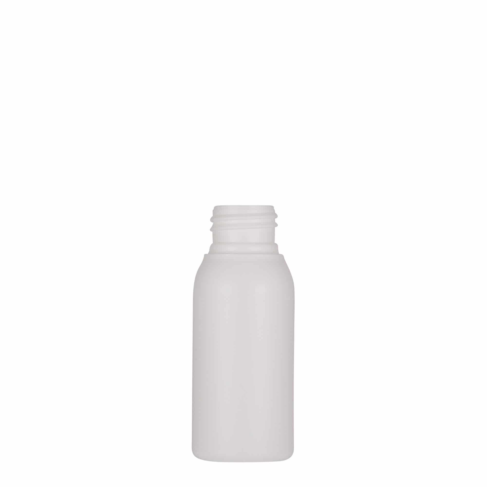 50 ml plastová fľaša „Tuffy“, HDPE, biela farba, hrdlo: GPI 24/410