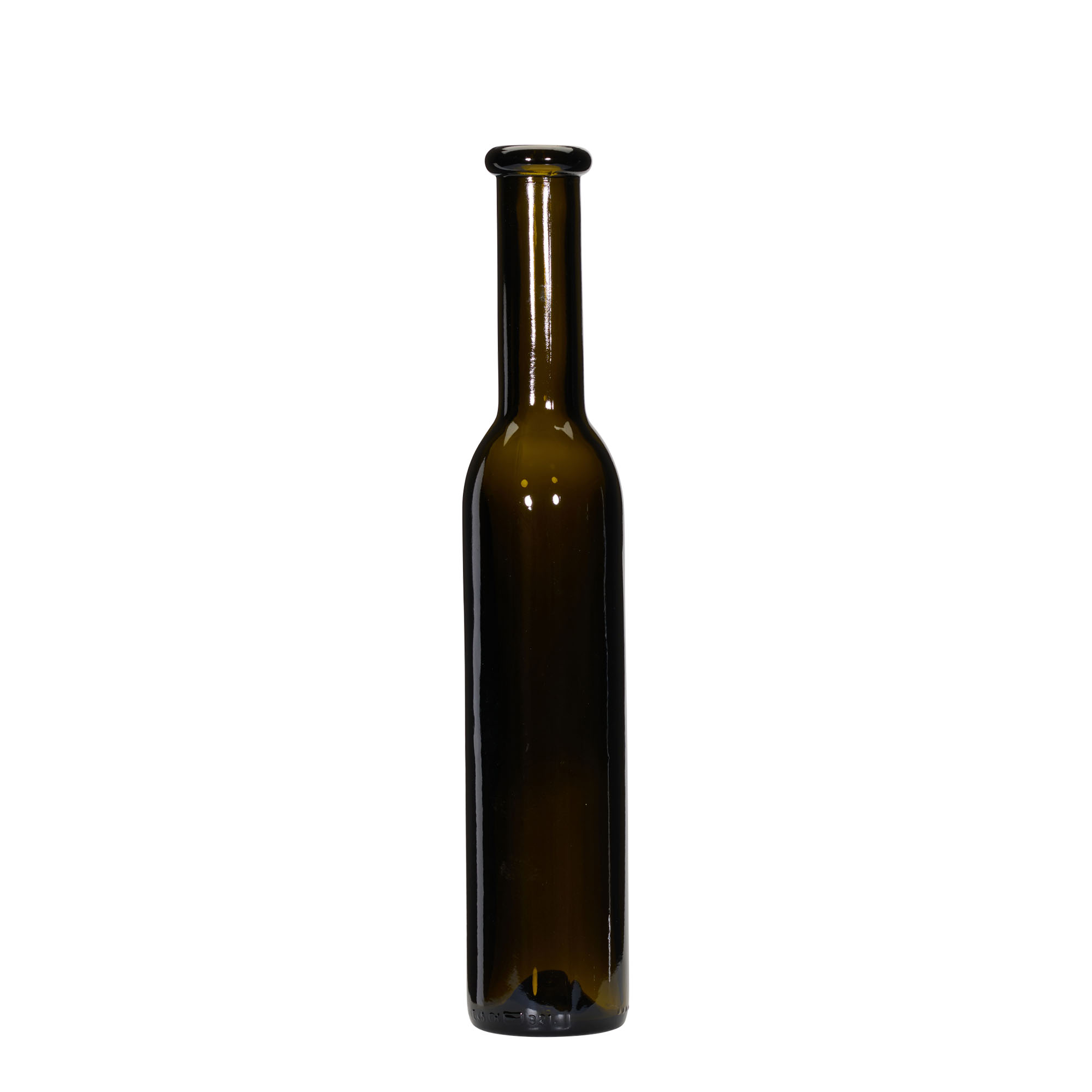 250 ml sklenená fľaša 'Rocky', antikzelená, hrdlo: korkové