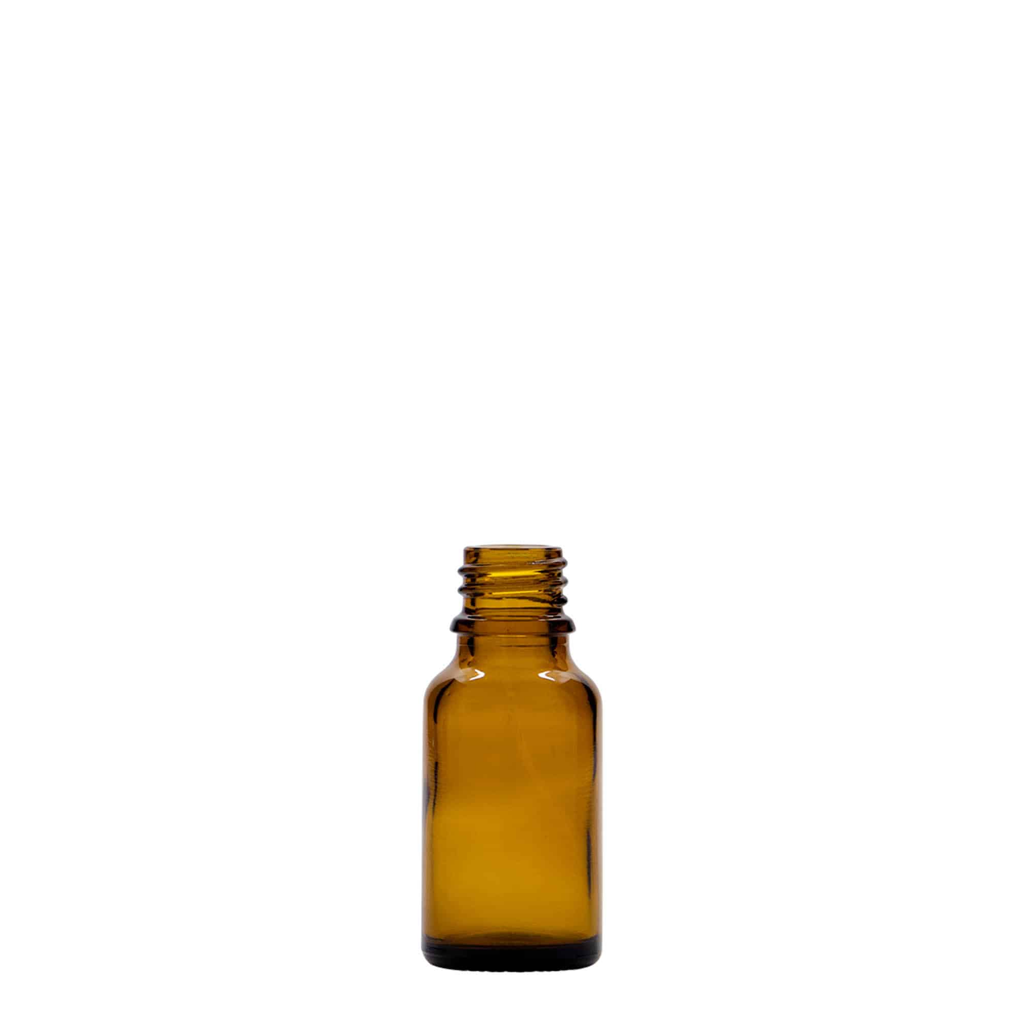 15 ml lekárska fľaštička, sklo, hnedá, hrdlo: DIN 18