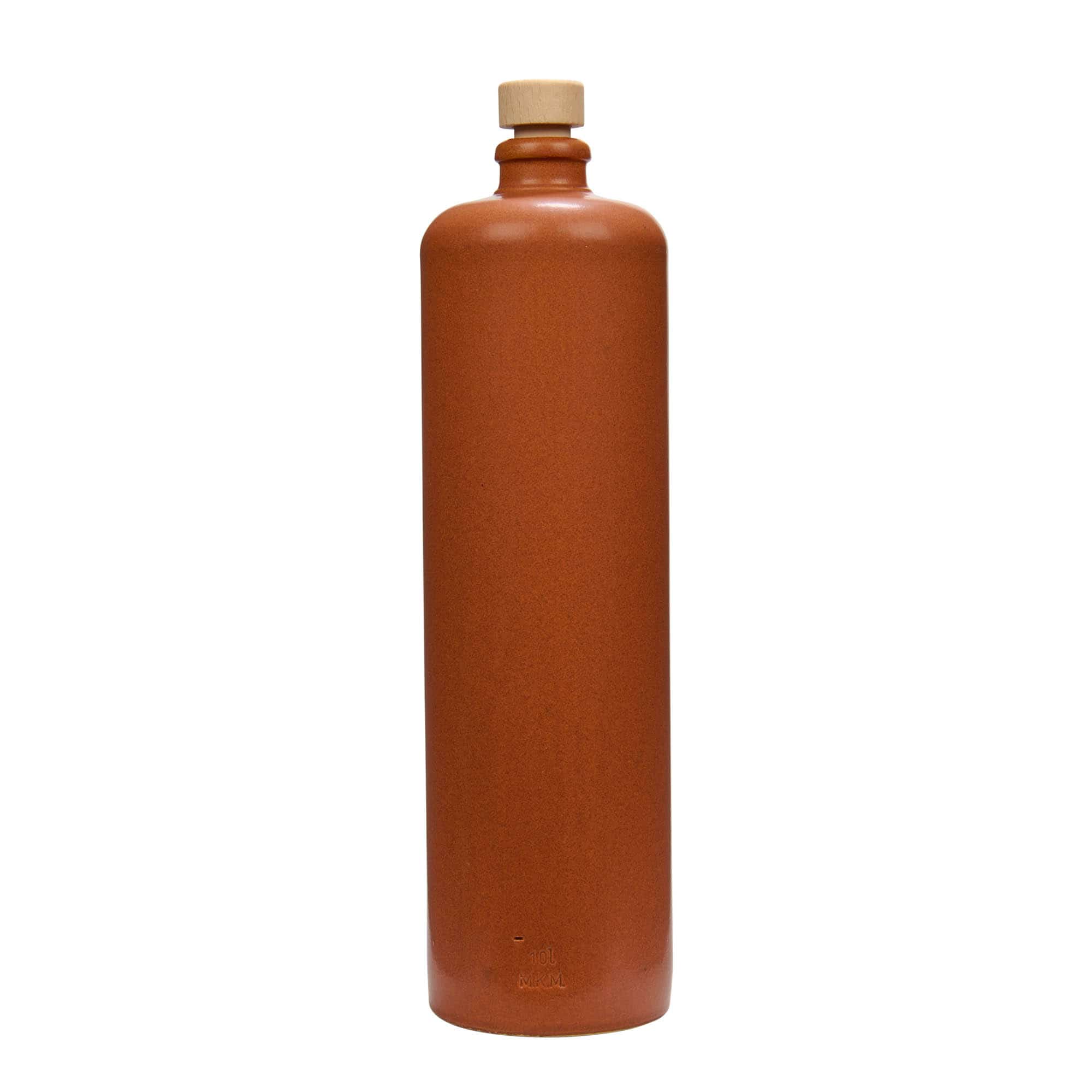 1 000 ml hlinený krčah, kamenina, červená – hnedá farba, hrdlo: korok