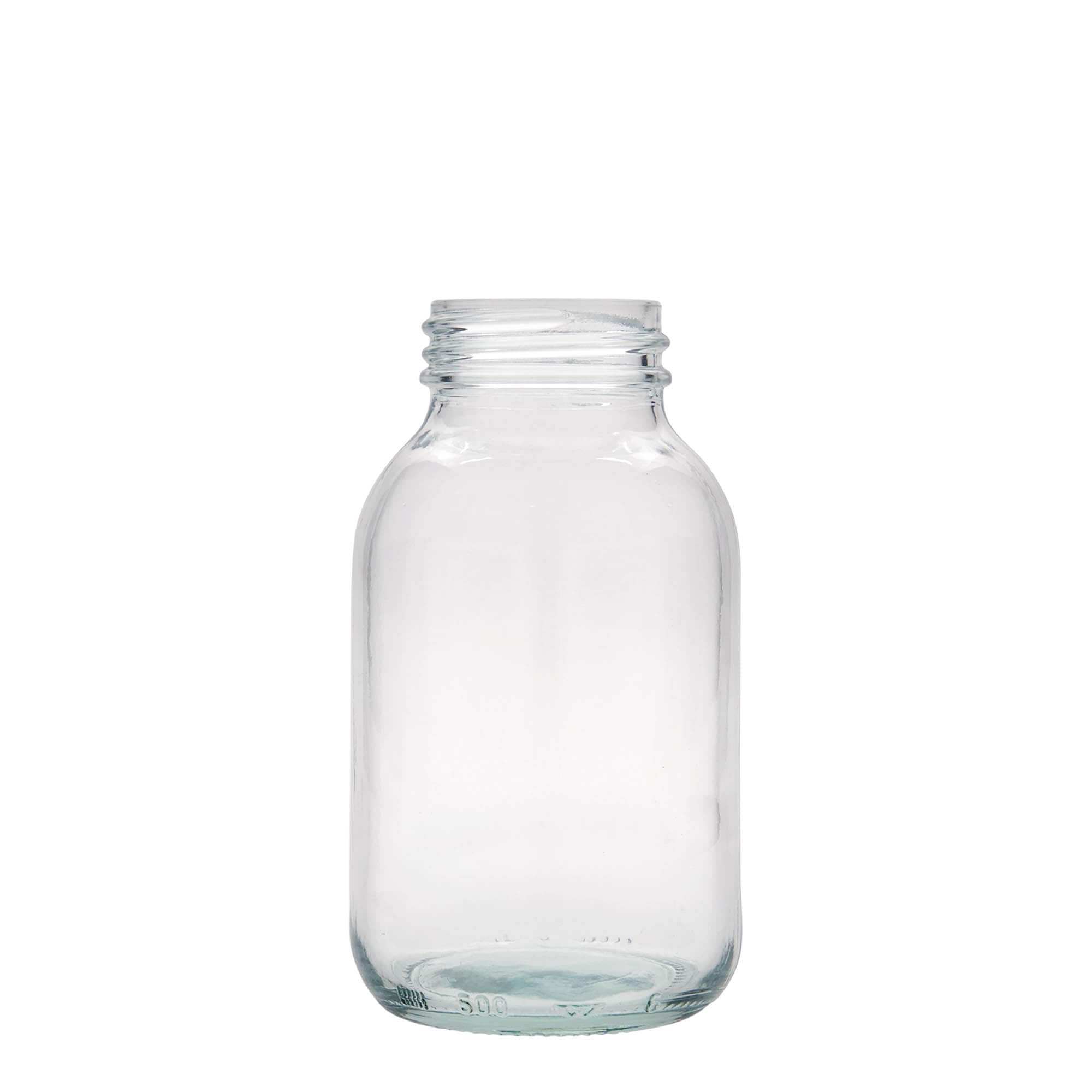 500 ml širokouhlové sklo, hrdlo: DIN 55