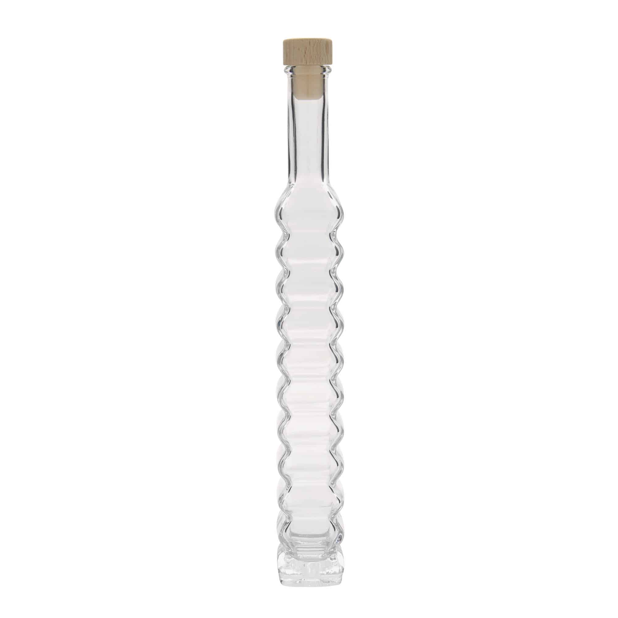 200 ml sklená fľaša „Roma, štvorcová, hrdlo: korok