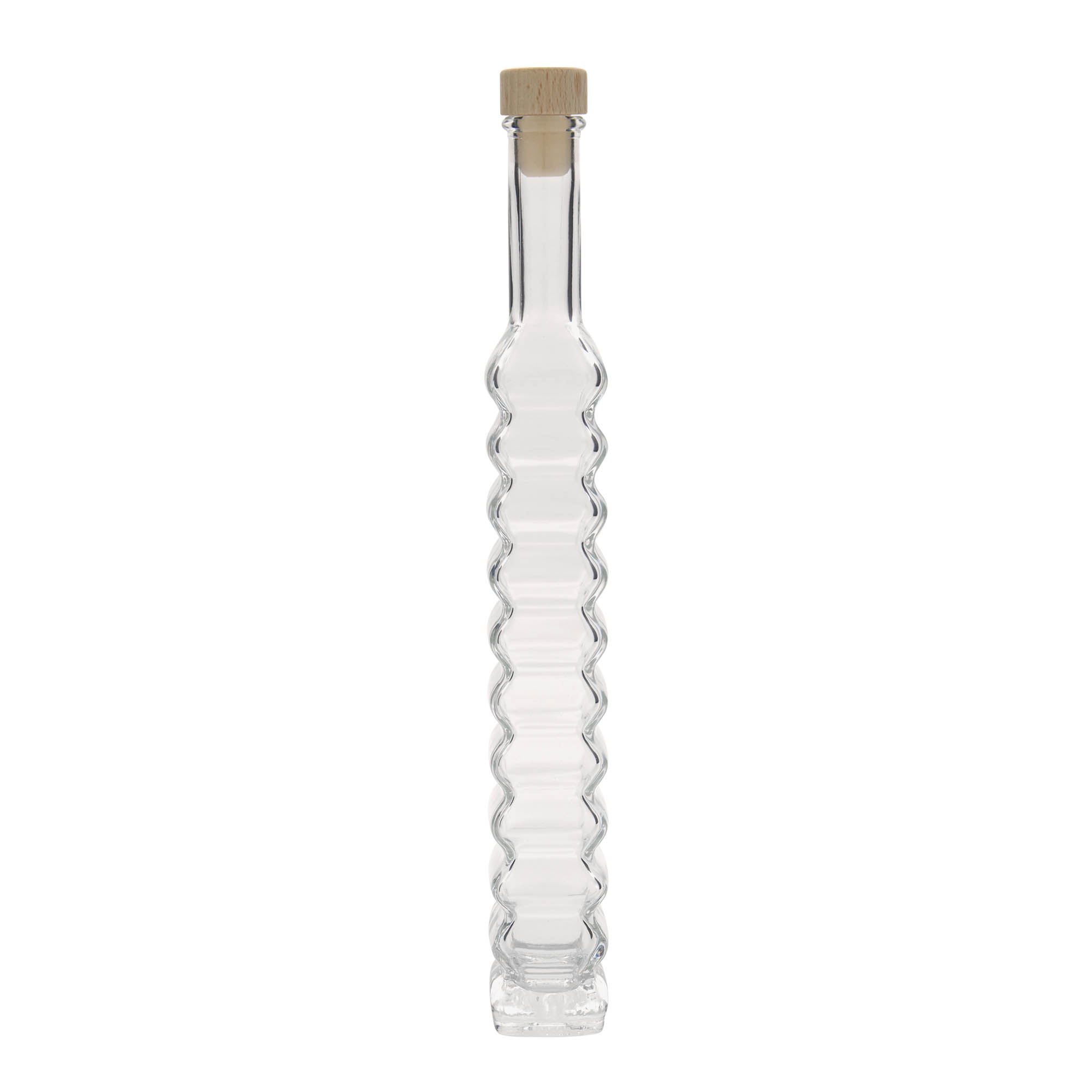 200 ml sklenená fľaša 'Roma, štvorcová, hrdlo: korok