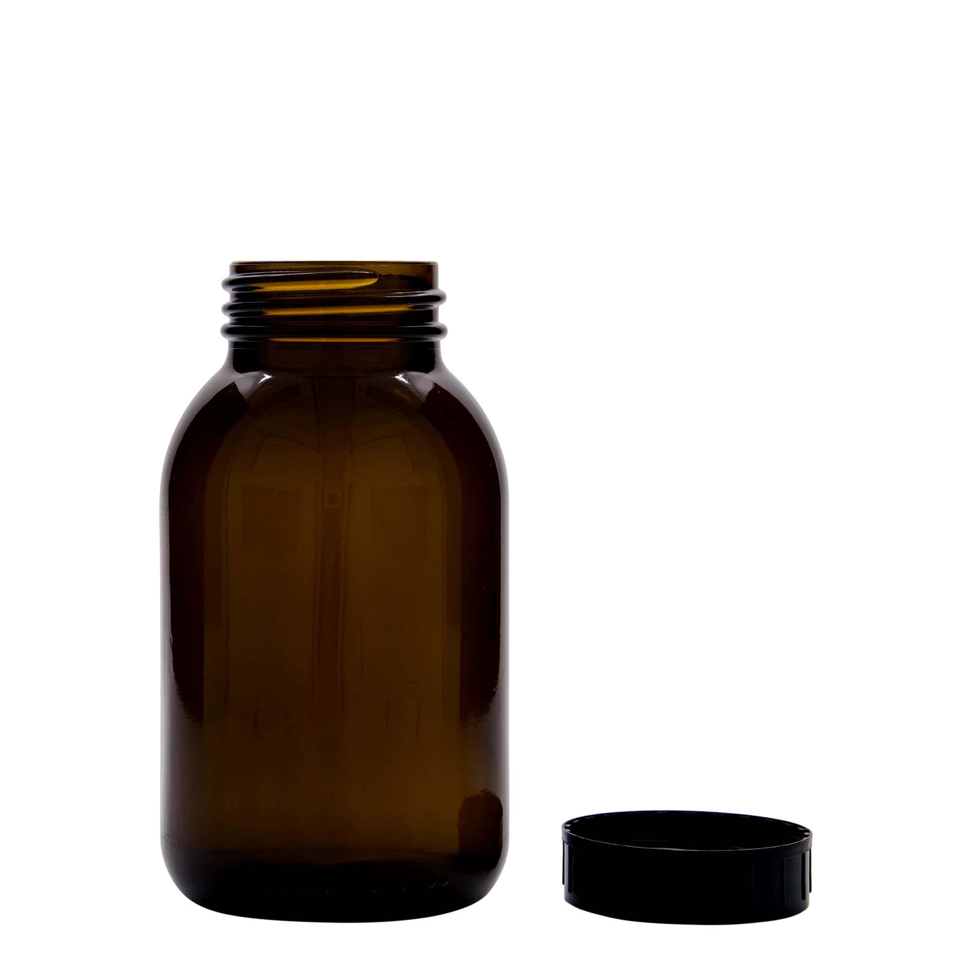 500 ml pohár so širokým hrdlom, hnedá farba, hrdlo: DIN 55