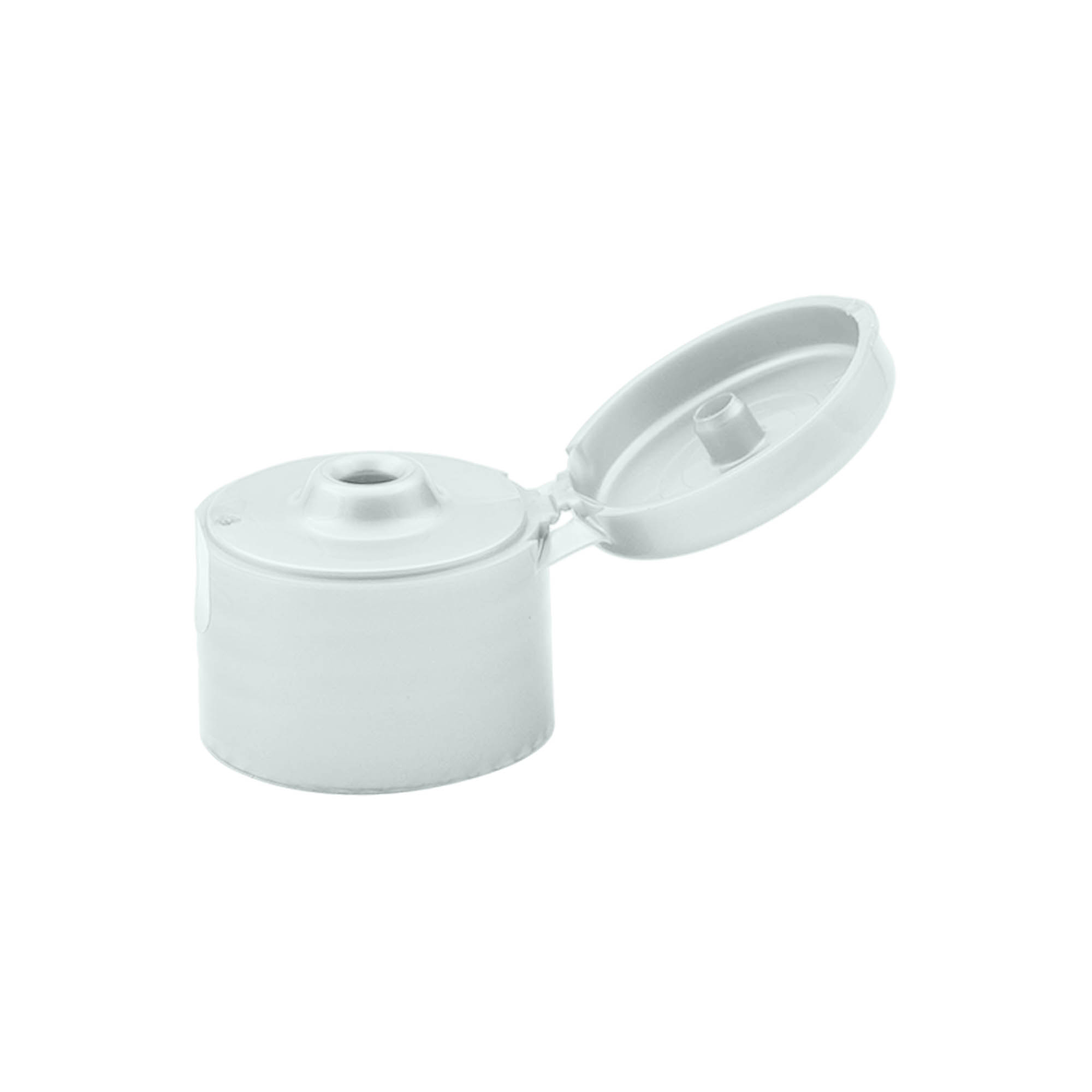 Skrutkovací uzáver s pántom, PP-plast, strieborný, pre hrdlo: 24/410 Skrutkovací uzáver s pántom, PP-plast, strieborný, pre hrdlo: 24/410