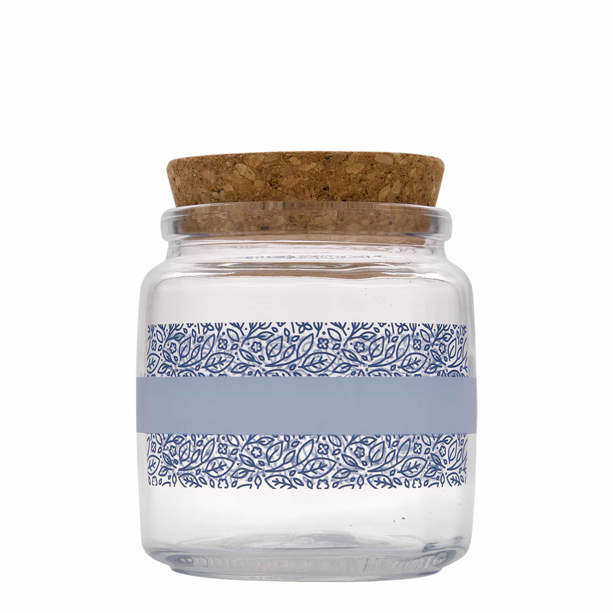 750 ml korková nádoba „Giara“, motív: Naturalmente blu, hrdlo: korok