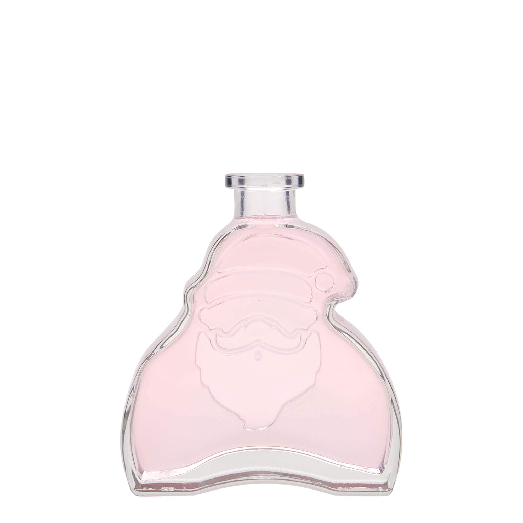 200 ml sklenená fľaša 'Santa Claus', hrdlo: korok 200 ml sklenená fľaša 'Santa Claus', hrdlo: korok