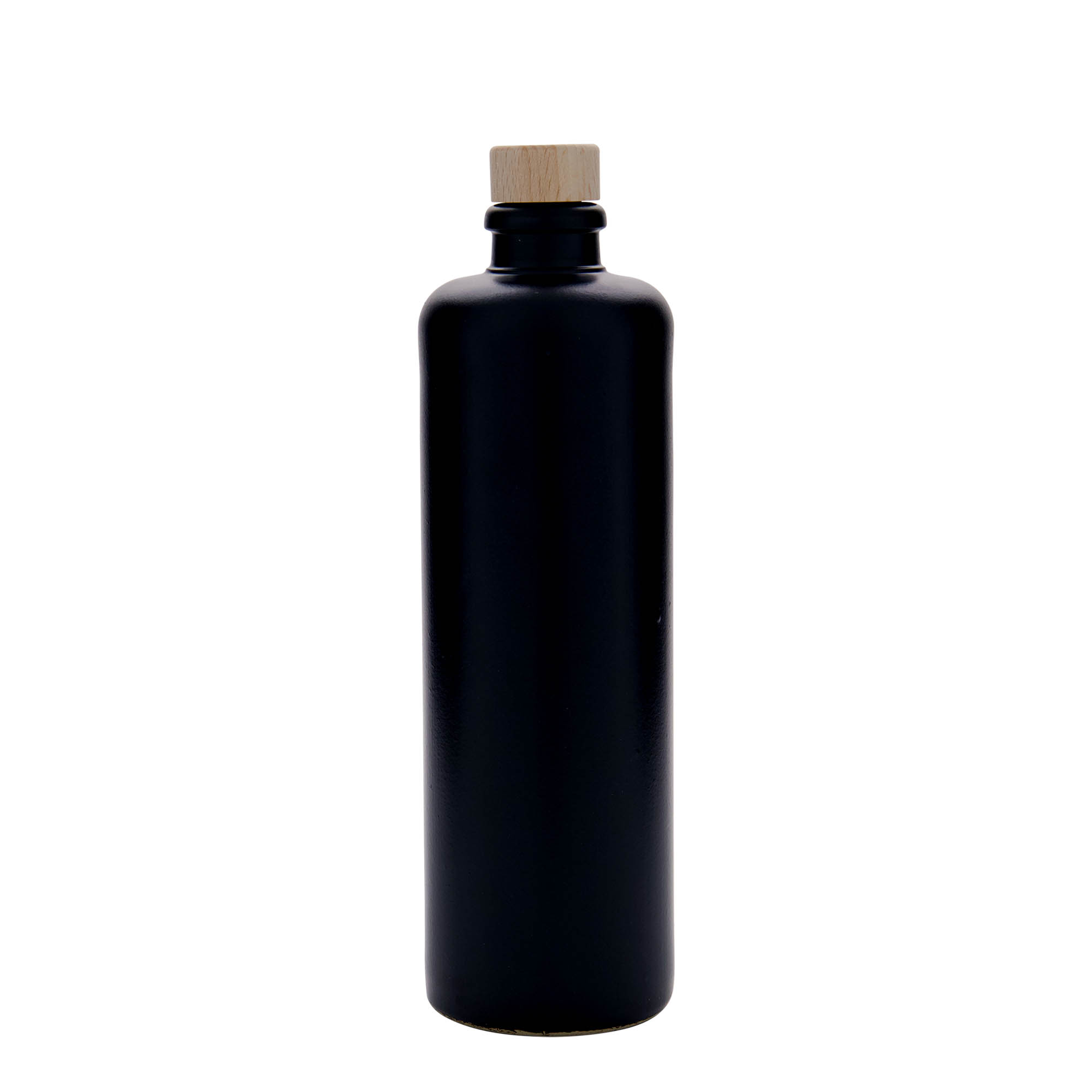 500 ml hrnček na pivo, kamenina, čierny, hrdlo: korok