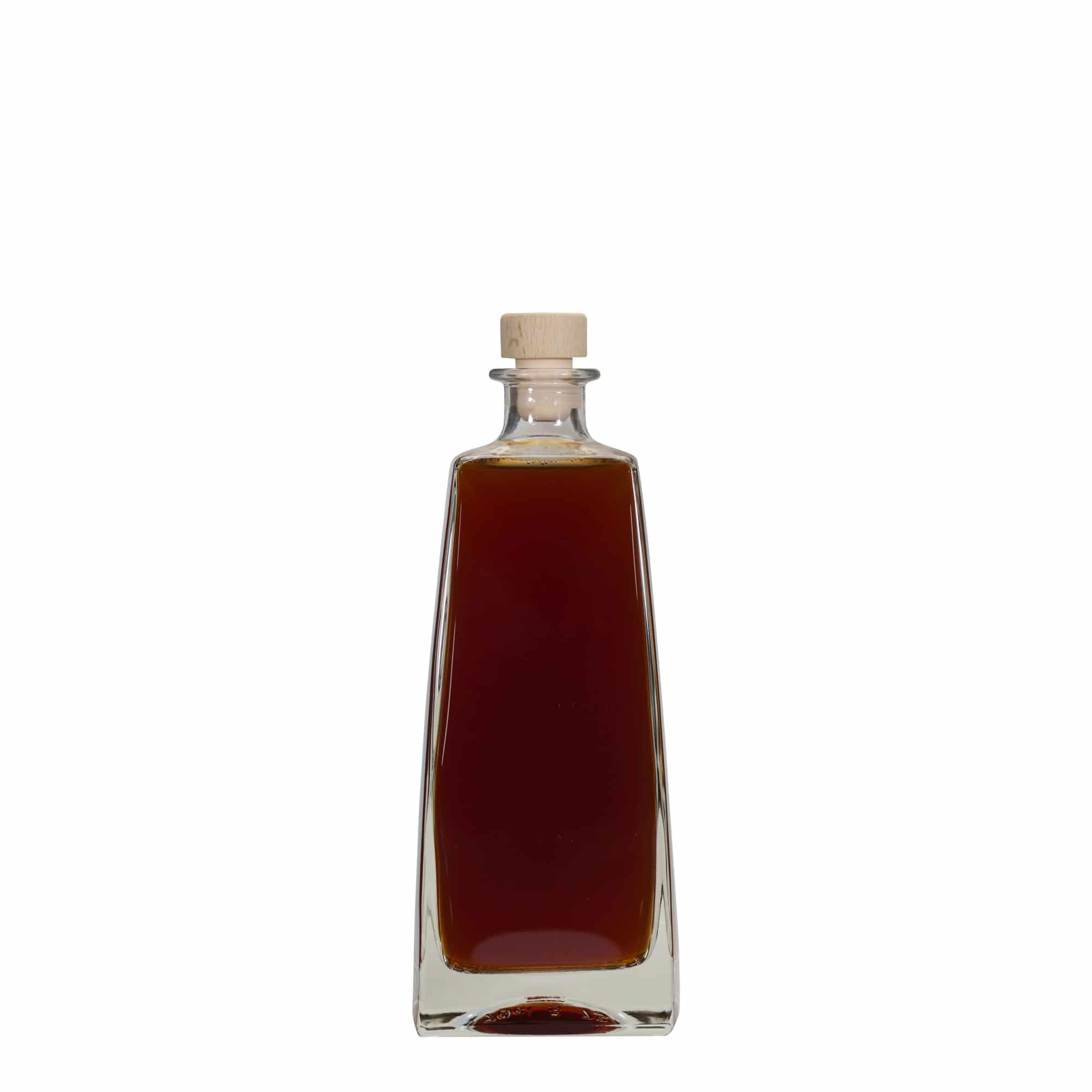 700 ml sklená fľaša „Timmy“, obdĺžniková, hrdlo: korok